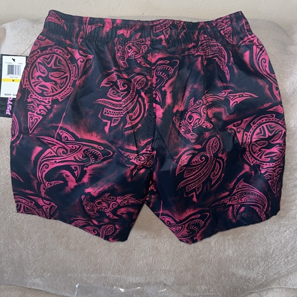 Psycho Tuna medium black and pink Ocean Tribe swim trunks New - Picture 2 of 6